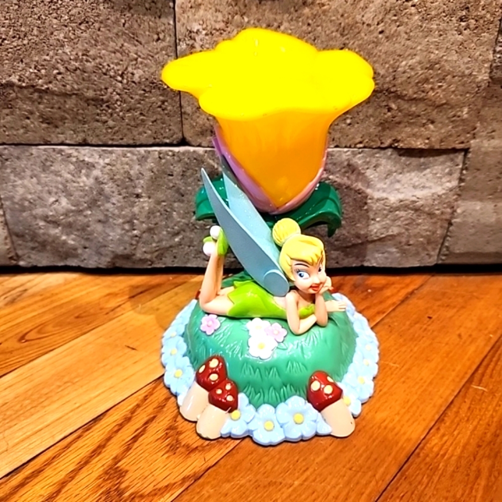 Vintage Disney Fairie Tinker Bell Table Top Night Light Color Changing LED